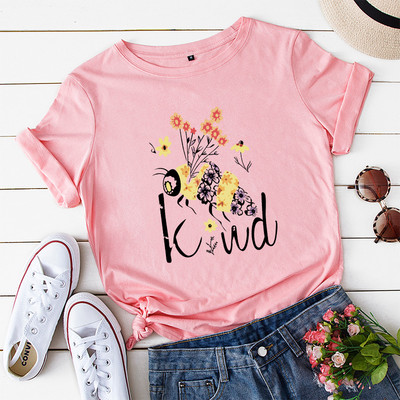 JFUNCY 100% kokvilnas sieviešu krekls Creative karikatūra Bites apdrukāti krekli Vasaras sieviešu T-krekls Harajuku Graphic Tees Topi