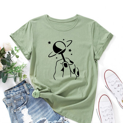 JFUNCY Lielizmēra sieviešu T-krekls ar īsām piedurknēm Grafiski T krekli Sieviešu Kokvilnas Tkrekli Sieviešu T-krekli Apģērbs 2023. gada vasaras sieviešu topi