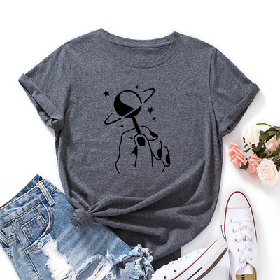 JFUNCY Lielizmēra sieviešu T-krekls ar īsām piedurknēm Grafiski T krekli Sieviešu Kokvilnas Tkrekli Sieviešu T-krekli Apģērbs 2023. gada vasaras sieviešu topi