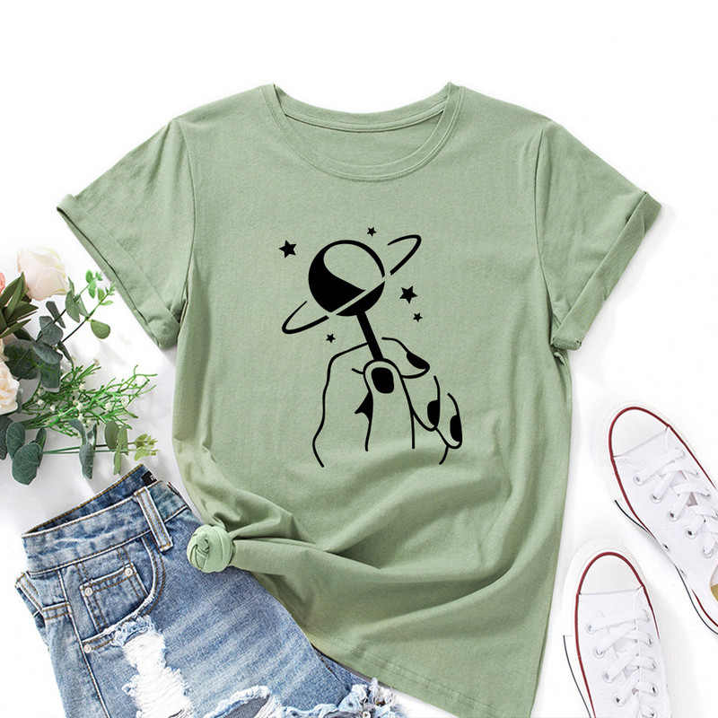 JFUNCY Lielizmēra sieviešu T-krekls ar īsām piedurknēm Grafiski T krekli Sieviešu Kokvilnas Tkrekli Sieviešu T-krekli Apģērbs 2023. gada vasaras sieviešu topi