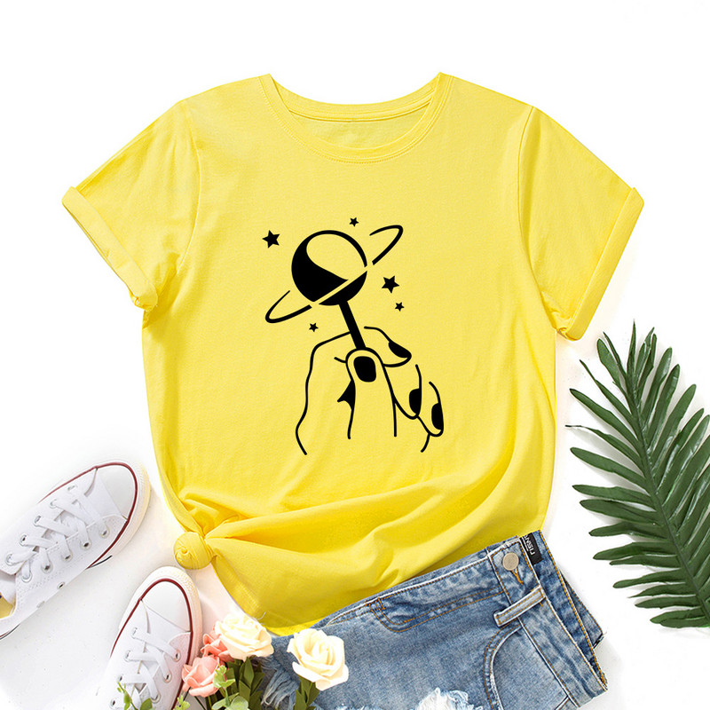 JFUNCY Lielizmēra sieviešu T-krekls ar īsām piedurknēm Grafiski T krekli Sieviešu Kokvilnas Tkrekli Sieviešu T-krekli Apģērbs 2023. gada vasaras sieviešu topi