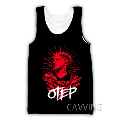 Νέα μόδα Γυναικείες/Ανδρικές 3D εκτυπώσεις Otep Band Μπλούζες φανελάκι Harajuku Καλοκαιρινό εσώρουχο πουκάμισα Streetwear