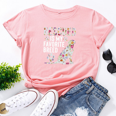 JFUNCY Tricou 100% bumbac pentru femei Tricouri cu mânecă scurtă Tricouri grafice cu imprimare pentru femei Tricou Harajuku pentru femei Top