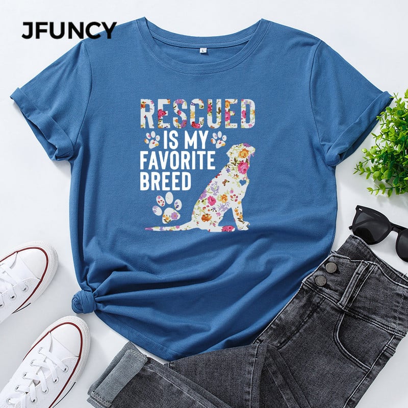 JFUNCY Tricou 100% bumbac pentru femei Tricouri cu mânecă scurtă Tricouri grafice cu imprimare pentru femei Tricou Harajuku pentru femei Top