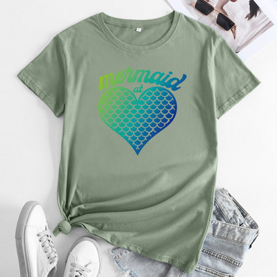 JFUNCY modes sieviešu T-krekls, 2022. gada vasaras kokvilnas T-krekls Sieviešu ikdienas brīvi topi Sieviešu t-krekli ar īsām piedurknēm Grafiski T krekli