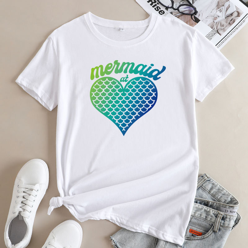 JFUNCY modes sieviešu T-krekls, 2022. gada vasaras kokvilnas T-krekls Sieviešu ikdienas brīvi topi Sieviešu t-krekli ar īsām piedurknēm Grafiski T krekli