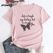 JFUNCY sieviešu vasaras T-krekls, 2022. gada modes krekls ar īsām piedurknēm sievietēm, brīvi kokvilnas topi, sieviešu t-krekli