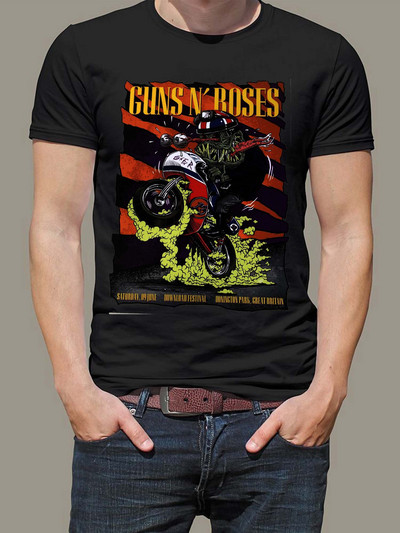 Vintage Rock Band Guns N Roses T krekls Vīrieši Sievietes Mūzikas pārkāpējs Dm Enjoy The Silence Gahan Synth Dave Gahan Retro Black New Wave