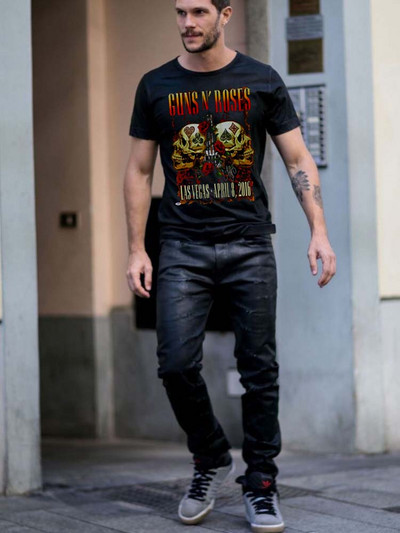 Vintage Rock Band Guns N Roses T krekls Vīrieši Sievietes Mūzikas pārkāpējs Dm Enjoy The Silence Gahan Synth Dave Gahan Retro Black New Wave