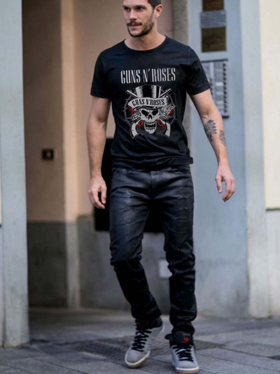 Vintage Rock Band Guns N Roses T krekls Vīrieši Sievietes Mūzikas pārkāpējs Dm Enjoy The Silence Gahan Synth Dave Gahan Retro Black New Wave