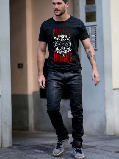 Vintage Rock Band Guns N Roses T krekls Vīrieši Sievietes Mūzikas pārkāpējs Dm Enjoy The Silence Gahan Synth Dave Gahan Retro Black New Wave
