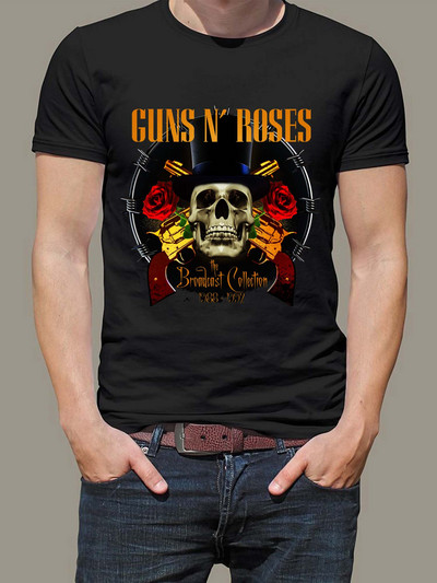 Vintage Rock Band Guns N Roses T krekls Vīrieši Sievietes Mūzikas pārkāpējs Dm Enjoy The Silence Gahan Synth Dave Gahan Retro Black New Wave