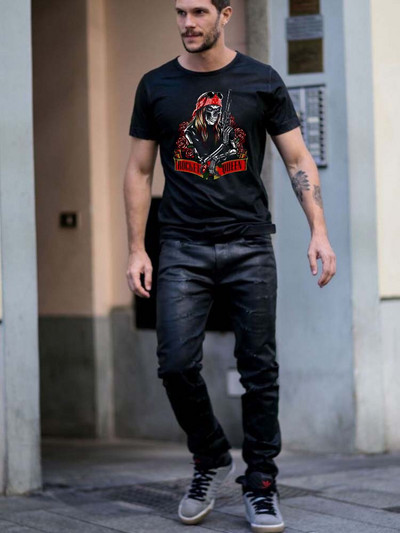 Vintage Rock Band Guns N Roses T krekls Vīrieši Sievietes Mūzikas pārkāpējs Dm Enjoy The Silence Gahan Synth Dave Gahan Retro Black New Wave