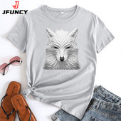 JFUNCY tricou cu mânecă scurtă pentru femei, tricou de vară 2022, tricou de modă din bumbac, tricou pentru femei, îmbrăcăminte, tricou pentru femeie tânără