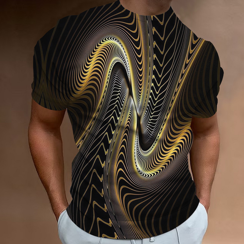 Modes T-krekli Vīriešu apdrukai ar īsām piedurknēm Vasaras ikdienas ielas O veida kakla T krekls Liela izmēra T-krekls Vīriešu 3D Apģērbs Hot