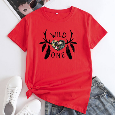 JFUCNY Tricou cu grafică la modă pentru femei de vară Îmbrăcăminte pentru femei Tricou cu mânecă scurtă 2022 Tricou lejer din bumbac pentru femei