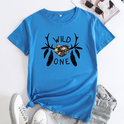 JFUCNY Tricou cu grafică la modă pentru femei de vară Îmbrăcăminte pentru femei Tricou cu mânecă scurtă 2022 Tricou lejer din bumbac pentru femei