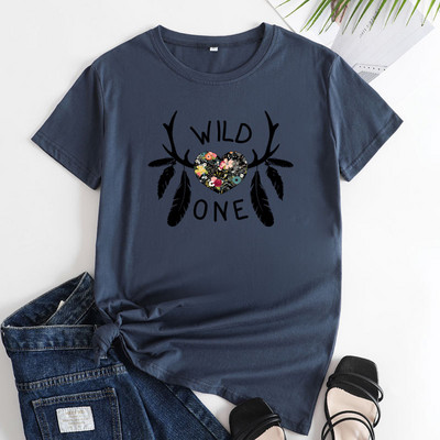 JFUCNY Tricou cu grafică la modă pentru femei de vară Îmbrăcăminte pentru femei Tricou cu mânecă scurtă 2022 Tricou lejer din bumbac pentru femei