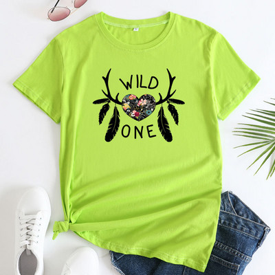 JFUCNY Tricou cu grafică la modă pentru femei de vară Îmbrăcăminte pentru femei Tricou cu mânecă scurtă 2022 Tricou lejer din bumbac pentru femei