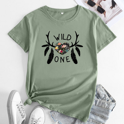 JFUCNY Tricou cu grafică la modă pentru femei de vară Îmbrăcăminte pentru femei Tricou cu mânecă scurtă 2022 Tricou lejer din bumbac pentru femei