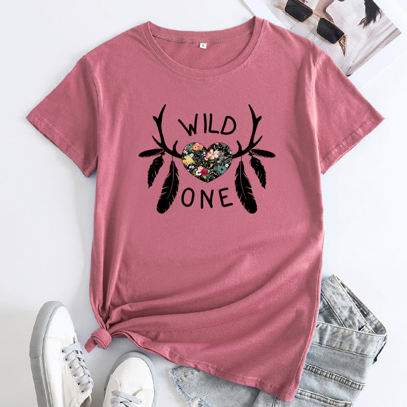 JFUCNY Tricou cu grafică la modă pentru femei de vară Îmbrăcăminte pentru femei Tricou cu mânecă scurtă 2022 Tricou lejer din bumbac pentru femei