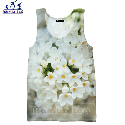 Mamba Tops 3D Krāsu Drukas Sukulenti Ziedi Vīriešu Topi Krāsaini Rožu Veste Sieviešu Krekls Skaisti Krizantēmas Tējas bez piedurknēm