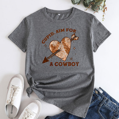 JFUNCY 2022 Μόδα γυναικεία μπλουζάκια Καλοκαιρινό κοντομάνικο μπλουζάκι Γυναικεία, χαλαρά βαμβακερά μπλουζάκια Γυναικεία γραφικά μπλουζάκια