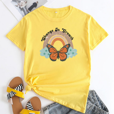 JFUNCY 2022, tricou din bumbac pentru femei, tricou cu mânecă scurtă de vară, ocazional pentru femei, topuri largi, tricouri grafice, cămăși