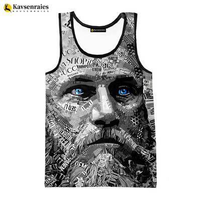 2023. gada jauns modes vintage Warrior Head 3D apdrukāti topi ar apdruku vīriešiem, sieviešu, hip hop Harajuku ielas apģērbi, lielizmēra T-krekls, forša veste