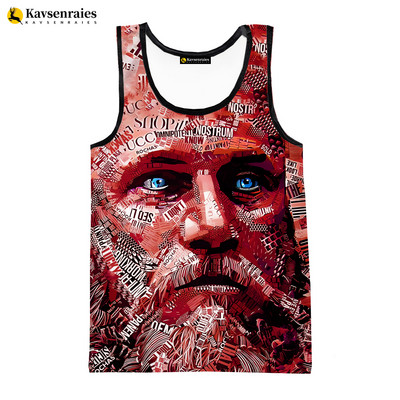 2023. gada jauns modes vintage Warrior Head 3D apdrukāti topi ar apdruku vīriešiem, sieviešu, hip hop Harajuku ielas apģērbi, lielizmēra T-krekls, forša veste