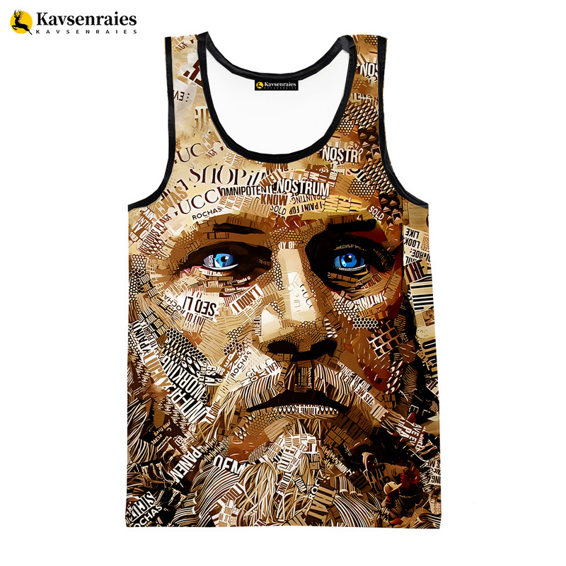 2023. gada jauns modes vintage Warrior Head 3D apdrukāti topi ar apdruku vīriešiem, sieviešu, hip hop Harajuku ielas apģērbi, lielizmēra T-krekls, forša veste