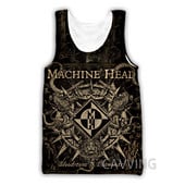 Nouă moda femei/bărbați 3D imprimare Machine Head Rock maiuri Harajuku Vestă de vară Camasi Streetwear