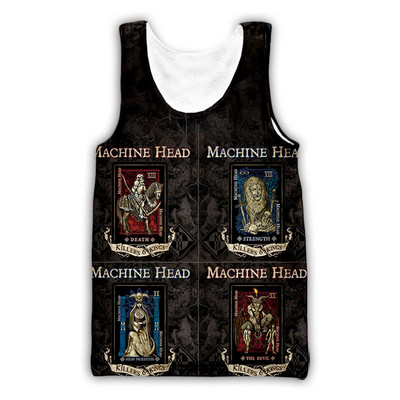Nouă moda femei/bărbați 3D imprimare Machine Head Rock maiuri Harajuku Vestă de vară Camasi Streetwear