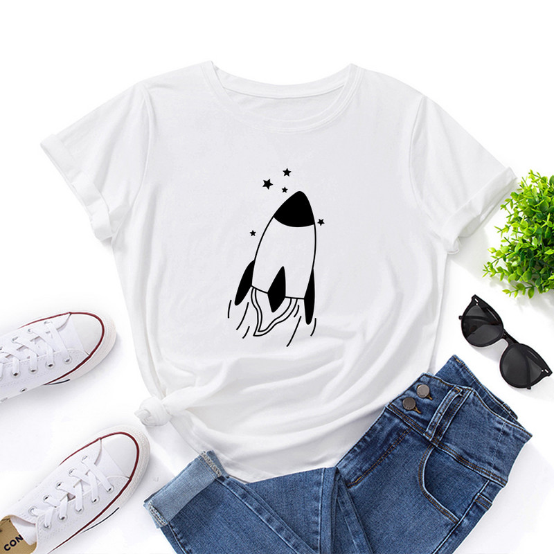 JFUNCY 2023 Sieviešu T-krekls Sieviešu kokvilnas T krekls Modes sieviešu T-krekls Vasaras topi ar īsām piedurknēm Lielizmēra grafiski T krekli