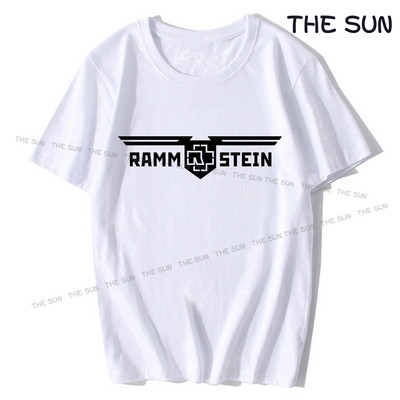 Utcai ruházat WW R-Rammstein pólók Férfi Vicces pólók Körgallér pólók Rövid ujjú Ruhák Nyomtatás