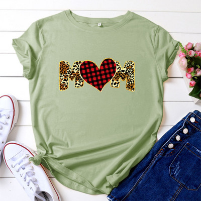 JFUNCY Γυναικεία κοντομάνικα μπλουζάκια Γυναικεία καλοκαιρινά ρούχα MOM Letter Print Μπλουζάκι μπλουζάκι από βαμβακερό φαρδύ μπλουζάκι μόδας γυναίκα μπλουζάκι