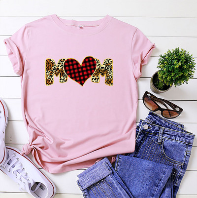 JFUNCY Γυναικεία κοντομάνικα μπλουζάκια Γυναικεία καλοκαιρινά ρούχα MOM Letter Print Μπλουζάκι μπλουζάκι από βαμβακερό φαρδύ μπλουζάκι μόδας γυναίκα μπλουζάκι