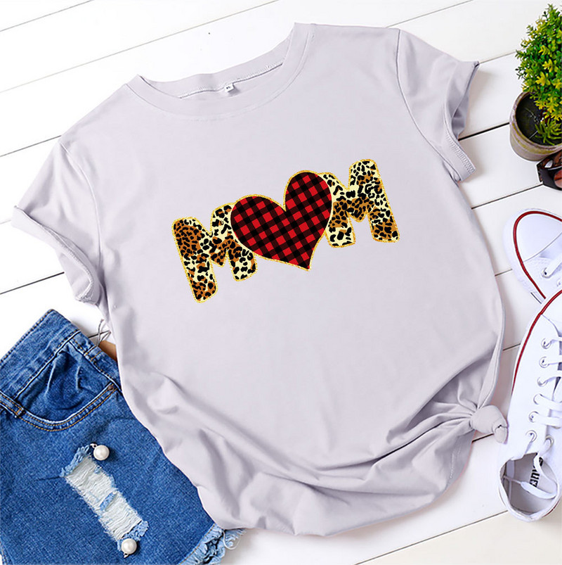 JFUNCY Γυναικεία κοντομάνικα μπλουζάκια Γυναικεία καλοκαιρινά ρούχα MOM Letter Print Μπλουζάκι μπλουζάκι από βαμβακερό φαρδύ μπλουζάκι μόδας γυναίκα μπλουζάκι