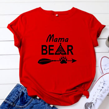 JFUNCY Γυναικεία καλοκαιρινά μπλουζάκια Mama Letter print T-shirt 5XL Γυναικείο φαρδύ μπλουζάκι 100% βαμβακερό κοντομάνικο γυναικείο μπλουζάκι