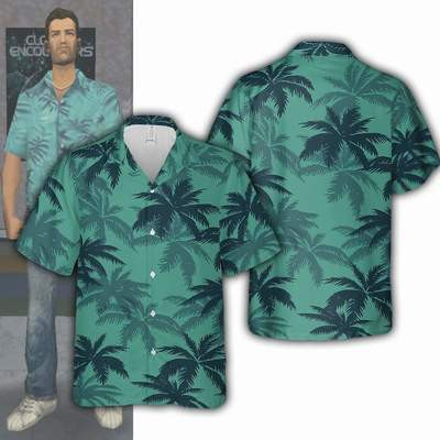 Нова мъжка риза Game Character Same Style С къс ръкав Cuban Oversize Hawaiian 3D Print Summer Holiday Vacation