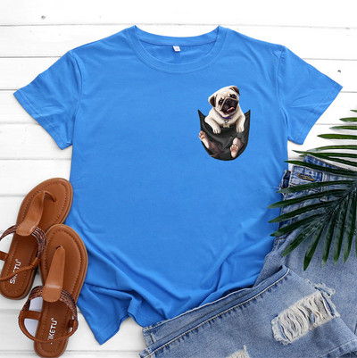 JFUNCY tricou supradimensionat pentru femei, vară 2022, tricou din bumbac, cu mânecă scurtă, îmbrăcăminte pentru femei, tricouri grafice pentru câini Harajuku