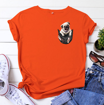 JFUNCY tricou supradimensionat pentru femei, vară 2022, tricou din bumbac, cu mânecă scurtă, îmbrăcăminte pentru femei, tricouri grafice pentru câini Harajuku