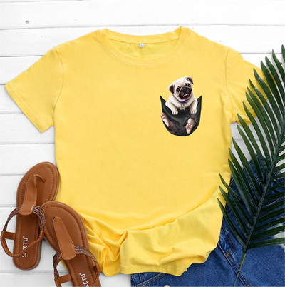 JFUNCY tricou supradimensionat pentru femei, vară 2022, tricou din bumbac, cu mânecă scurtă, îmbrăcăminte pentru femei, tricouri grafice pentru câini Harajuku