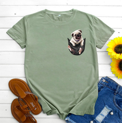 JFUNCY tricou supradimensionat pentru femei, vară 2022, tricou din bumbac, cu mânecă scurtă, îmbrăcăminte pentru femei, tricouri grafice pentru câini Harajuku