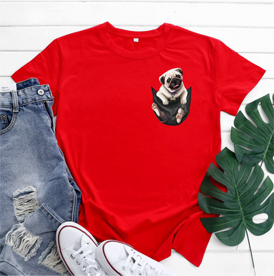 JFUNCY tricou supradimensionat pentru femei, vară 2022, tricou din bumbac, cu mânecă scurtă, îmbrăcăminte pentru femei, tricouri grafice pentru câini Harajuku