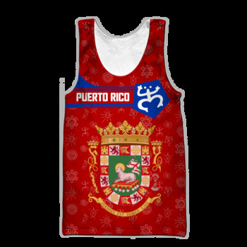 PLstar Cosmos 3DPprinted Newfashion Puerto Rico Custom Name Funny Harajuku Streetwear Потник Тениски без ръкави Фитнес унисекс Q-1