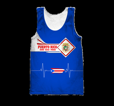 PLstar Cosmos 3DPprinted Newfashion Πουέρτο Ρίκο Προσαρμοσμένο όνομα Αστείο Harajuku Streetwear Tank Top Αμάνικο Tees Fitness Unisex Q-1