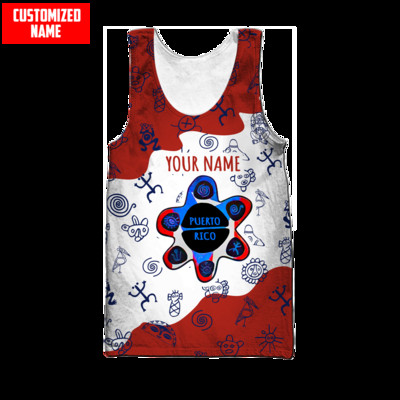PLstar Cosmos 3DPprinted Newfashion Πουέρτο Ρίκο Προσαρμοσμένο όνομα Αστείο Harajuku Streetwear Tank Top Αμάνικο Tees Fitness Unisex Q-1