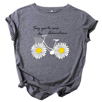 JFUNCY Modes lielizmēra T-krekls ar īsām piedurknēm grafisks T-krekls Sieviešu apģērbs Harajuku sieviešu kokvilnas top sieviešu T krekls