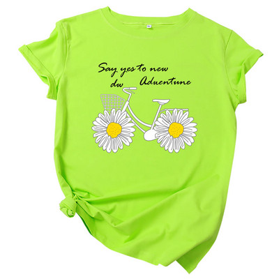 JFUNCY Modes lielizmēra T-krekls ar īsām piedurknēm grafisks T-krekls Sieviešu apģērbs Harajuku sieviešu kokvilnas top sieviešu T krekls